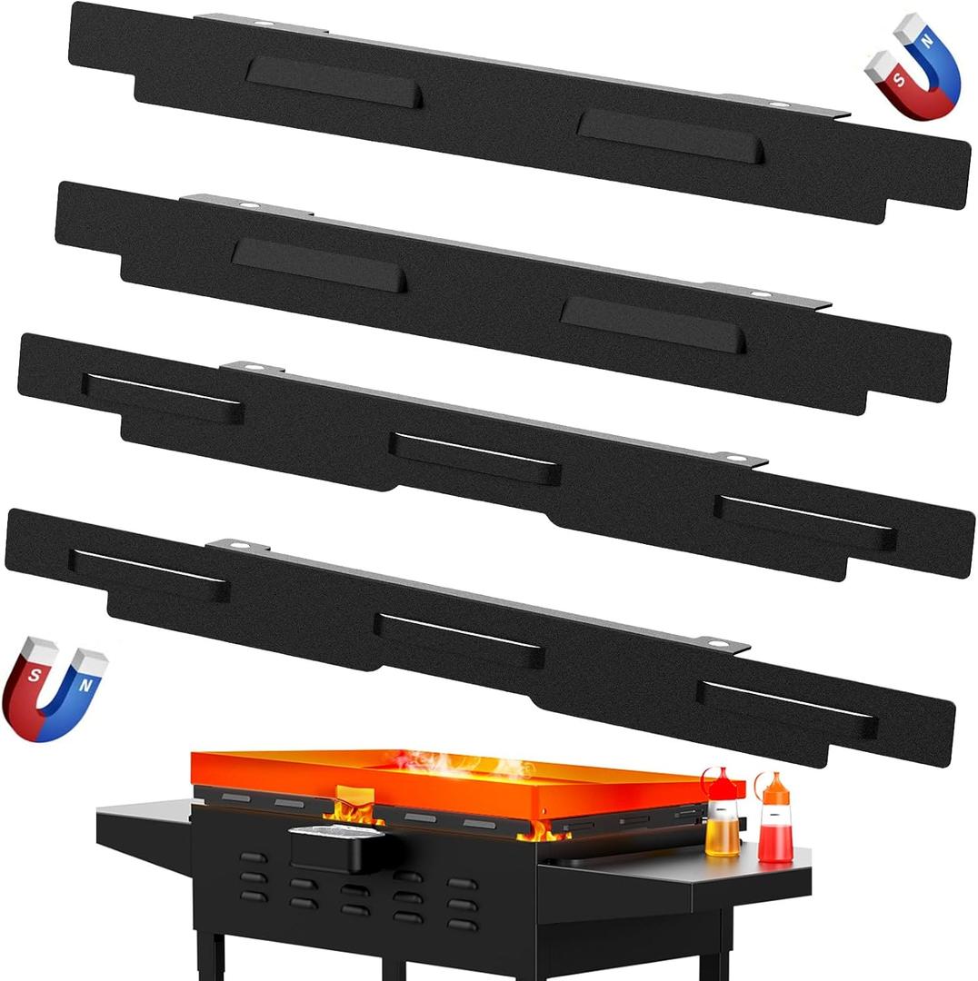 Keten Wind Guard for 36 inch Blackstone Griddle, 2-In-1 Side Guard for Use Upside & Down, Magnetic Stainless Steel Wind Screen to Protect Flames Compatible with Side Shelf, Rear Grease Cup and Hood
