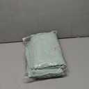 Aqua Green Linen Back Tab Curtains 84 Inch Length for Living Room 2 Panel Pocket Drape Light Filtering Semi Sheer Cream Country Rustic Farmhouse Boho Curtain Bedroom Pinch Pleated Look