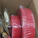 I00000 150Pcs Red Plastic Plates with Gold Rim,Fancy Plastic Plates,Nice Disposable Plates Set include 30 Dinner Plate,30 Dessert Plate, 90 plastic Silverware Set for Valentine's Day