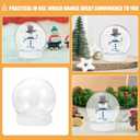 36 Pcs DIY Snow Globe Kit, Clear Plastic Water Globes for Bulk Cap Crafts Valentine Winter Holiday, Empty Decoration Christmas Home Party Supplies Kids, Adults