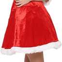 EraSpooky Women Christmas Santa Costume, Short Dress with Hood (One Size)