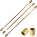 3PCS 3/16 Brake Line Kit With Fittings, 2PCS Coupling Unions, 8In Copper Nickel Rear Lines for Replacement, Universal Car Accessories