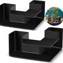 Nuanchu 2 Pcs 5.91" Aquarium Underground Tunnel Large ABS Plastic Fish Shrimp Hideout for Aquariums Black Shrimp Cave Fish Tank Tunnel for Fish Tank Accessories