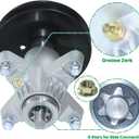 Pre-Greased 918-0671 Spindle Assembly with 756-04129B Idler Pulley Replaces 918-04608A 918-0671B 918-0671D 618-04608A for Cub Cadet RZT 54 GT1554 GT 1554 GTX1054 ZTL8000 Lawn Tractors