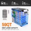 EUHOMY 59QT 12 Volt Refrigerator, -4℉~68℉ Portable Fridge for Car