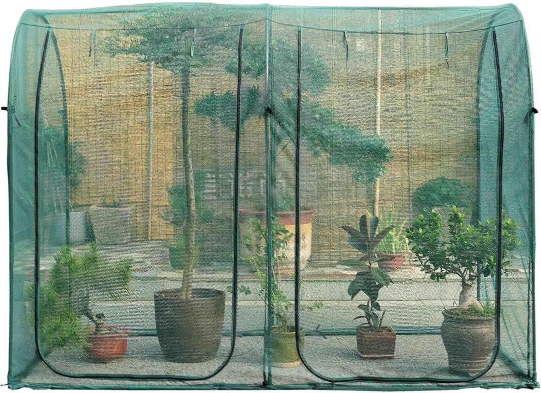 Poray Large Tunnel 8.2'x4' Plant Netting Cover, 6FT Tall Crop Cage Tomato Netting,Pest Guard Cover for Vegetables &Fruits,Durable Gardening Net for Plant and Animal