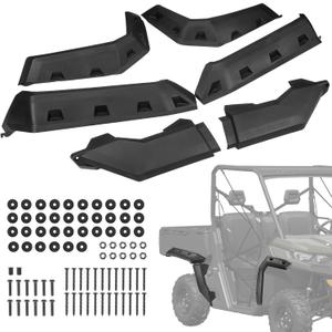 KEMIMOTO Fender Flares Compatible with Can Am Defender HD 5/ HD8/ HD10 and Defender MAX 2016-2026, Front and Rear Extended Mud Guards, Replace OEM #715006821 715002424 715006822