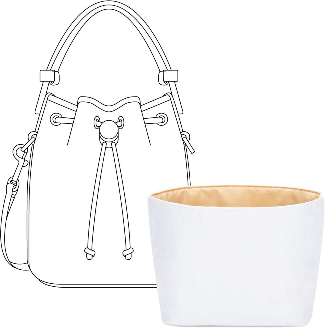 Purse Organizer Insert for TORY BURCH Monogram M Handbag, Custom Fit Inside Premium Vanile Lightweight Water Resistant Tote Bag Insert Accessories