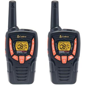 Cobra ACXT345 Weather-Resistant Walkie Talkies - Rechargeable, 22 Channels, Long Range 25-Mile Two-Way Radio Set (2-Pack)