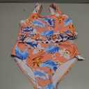 Arshiner Girls Two Piece Swimsuits Teen Bathing Suit Kids High Waisted Bikini Padded Tankini Summer Beach Swimwear Set (Size 10-12, Tropical Floral Print)