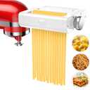 RETHONE Pasta Maker Attachment for KitchenAid Stand Mixers -3 in 1 Set Pasta Attachments includes Pasta Roller, Spaghetti Fettuccine Cutter, Pasta Machine Attachment Accessories for Kitchen Aid