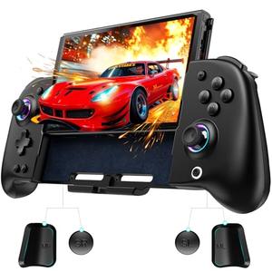 Wireless Switch Controller for Nintendo Switch 1/OLED, One-Piece Handheld Joypad Grip Switch Controller with Hall Effect Joysticks, 4 Looping Macro Buttons, 6-Axis Gyro, Vibration, Turbo, 1000mAh