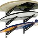 3 Board Horizontal Surfboard Rack, Adjustable Surfboard Wall Mount Display, Surfboard Wall Rack Board Storage Mount System at Home and Garage