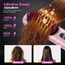 Go Brush Pro 2026, Cordless Hair Straightener Brush, Mini Hair Straightener with 4 Temperature Settings, Portable Hair Straightener Brush with MCH Heating and Ionic & Ceramic Care for Women (Pink)