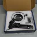 10X Magnifying Glass with Light and Stand, 2 in 1 Real Glass Lens Magnifying Desk Lamp, 5 Color Modes, Brightness Stepless Dimmable LED Lighted Magnifier Hands Free for Repair Craft Close Work