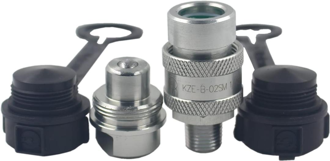 KZE-B-02 1/4'' NPT Set 10,000psi High Pressure Hydraulic Quick Connect Coupling Quick Coupler Replaces Enerpac T-630