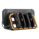 Hosanwell Switch 2 Wall Mount, RGB Light Wall Mount for Switch 2, 4 Joy-Cons Charging, 4 Game Slots,Black [nintendo_switch_2]