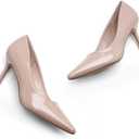 Herstyle Pointed Toe Pumps for Women, Closed Toe 3 Inch Stiletto High Heels, Comfortable Work Office Dress Shoes, Classic Pumps for Wedding, Party, Size 6