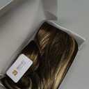 Brown Long Layered Synthetic Hair Wigs for Women with Bang Mixed Blonde for Daily Party Use (W6237#8H124-613)