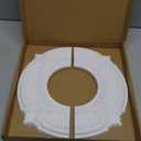 Ceiling Medallion, PU Ceiling Fan Light Covers for Light Fixtures and Ceiling Fans Chandeliers 11.8" OD x 3.42" ID, Vintage Minimalist Design Easy Install (White-Split Design)