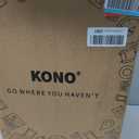 Kono Expandable 20 Inch Carry On Suitcase Airline Approved, Lightweight ABS+PC Hardshell Luggage with 360 Silent Spinner Wheels, Black/Brown