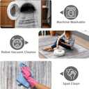 Washable Kitchen Runner Rug for Family: Easy-to-Clean Runners for Hallway Entryway Bedroom - Stain and Water Resistant Rugs with Non-Slip Backing - Soft Low-Pile Carpet 2x6 Beige Grey