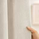 Boho Shower Curtain Cotton Texture Mid Century Minimalist Arch Shower Curtain for Bathroom, Greige,72" W X 72" L