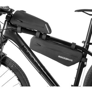 ROCKBROS Bike Frame Bag, 3.5L Waterproof Bike Bag, Top Tube Bike Bag,Bike Storage Bag, Cycling Accessories for Mountain & Road Bikes (2-Pack)