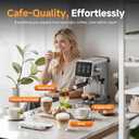 20 Bar Espresso Coffee Machine with LED Touch Screen, Espresso Maker with Self-Cleaning Function & Milk Frother, Compact Cappuccino & Latte Maker for Home and Office