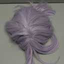 Light Purple Cosplay Wig Short Purple Anime Hair Wig + Cap for Stage Party Halloween Costume Cosplay