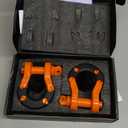 Nilight 2 Pack 3/4" Mega D-Ring Shackle with 7/8" Screw Pin 68,000LBS Break Strength, Heavy Duty Off Road Recovery Shackle for Use with Tow Strap, Winch, Off-Road Jeep Truck Vehicle, Orange