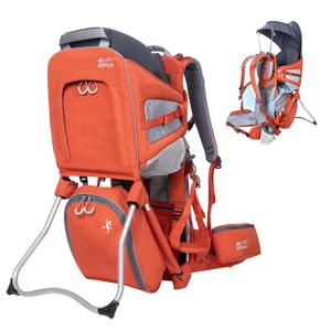 Baby Backpack Carrier, Toddler Hiking Backpack Carrier with Sunshade, Orange