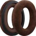 Geekria Comfort Velour Replacement Ear Pads for Sennheiser HD598, HD598SE, HD598CS, HD595, HD599, HD599 SE Headphones Ear Cushions, Repair Parts with Video Guide (Brown)