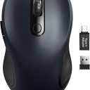 Trueque Wireless Mouse for Laptop, 2.4GHz Ergonomic Computer Mouse with Back & Forward Buttons, 3 Levels Tracking Speed, 6 Buttons, Optical USB Cordless Mice for Windows Chromebook MacBook PC (Gray)