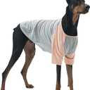 Dog Shirt for Small and Large Dogs Raglan Cotton T-Shirts Soft Breathable Dog Shirts pet Clothes Gray Series (5X-Large, Gray/Peach)