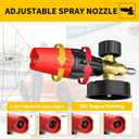 POHIR Pressure Washer Gun with Foam Cannon & 50ft Power Washer Hose, 3600PSI Pressure Washing Kit with 15" Extension Wand & 7 Nozzle Tips, 3/8'' Quick Connector & M22 15mm/14mm Fittings