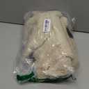 Kids Sheep Costume Fuzzy Little Lamb Halloween Christmas Outfit Long Sleeve Top + Pants + Hat + Gloves + Socks (Small, Beige)