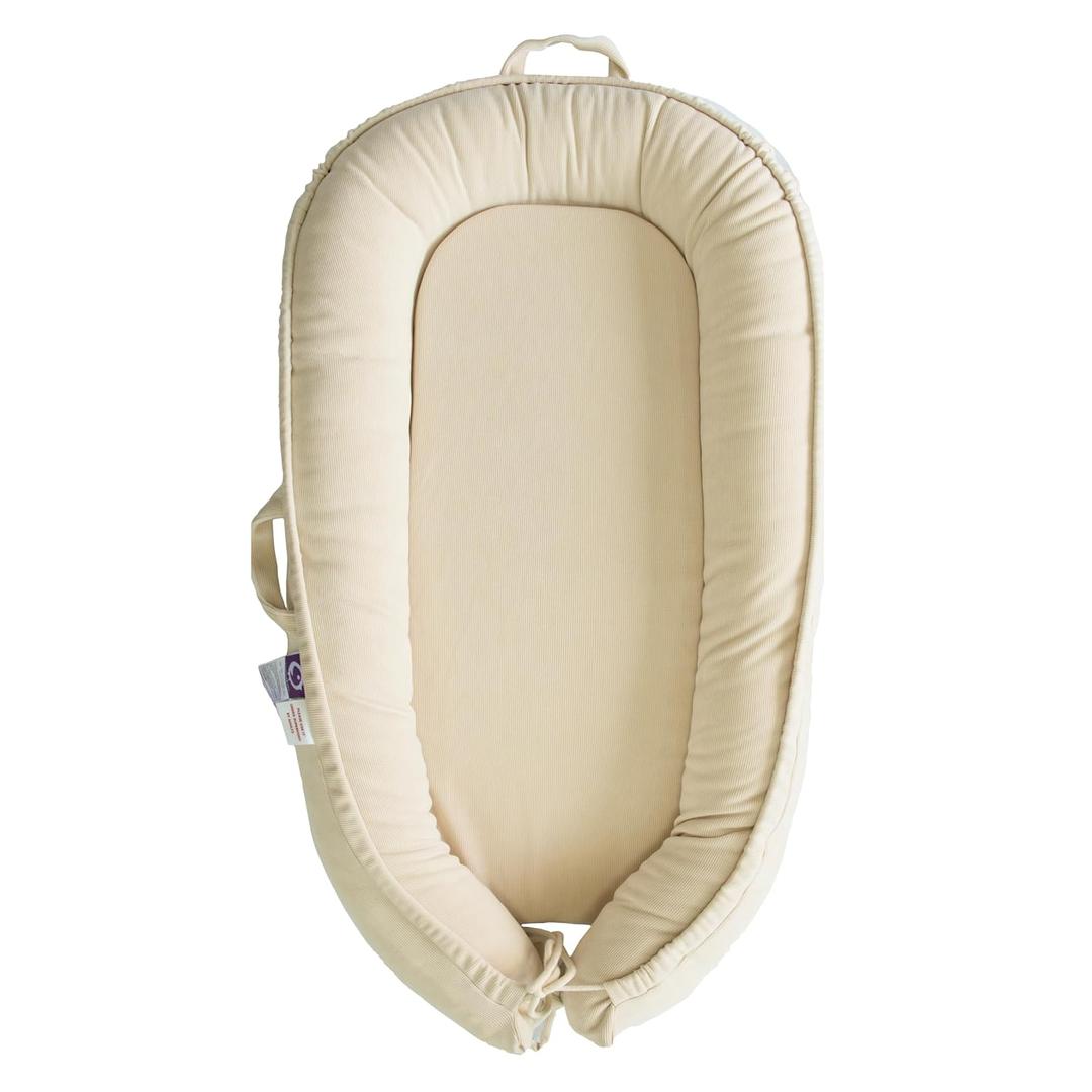 Infant Lounger, Baby Nest Cover for Baby Girls & Boys, Newborn Essentials for Baby 0-12 Months, 100% Cotton Breathable, Portable Travel Bed (CreamyWhite, Corduroy)