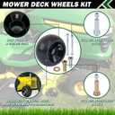 CheeMuii 4 Pack AM125172 Mower Deck Gauge Wheels Kit Lawn Mower Deck Wheels Replace for AM125172 AM124706 210-300 Compatible with John Deere 48", 54", 60", 62, 72" Deck
