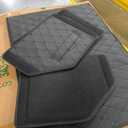 1 Pc Leather Trunk Organizer for SUV & Sedans - Extra Large Foldable Car Storage Box with Lid, Adjustable Removable Dividers and Carry Handle, Collapsible Auto Cargo Organizer Black