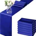 Horbaunal 6 Pack Satin Runners 12 x 72 Inch Bright Silky Smooth Satin Table Runners for Birthday Wedding Party Banquets, Royal Blue