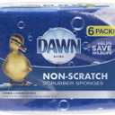 Dawn Non-Scratch Kitchen Dish Sponges, Blue (Pack of 6)