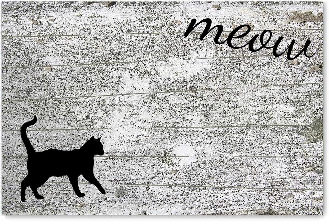 Darkyazi 23.6" x 35.4" Colorful Doormats Entrance Front Door Rug Funny Outdoors/Indoor/Bathroom/Kitchen/Bedroom/Entryway Floor MatsNon-Slip Rubber (Cat)