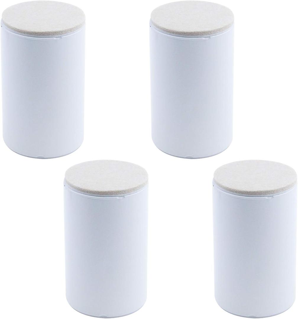 4" Self Adhesive Bed and Furniture Risers,Steel Bed Riser to Heavy Furniture or Beds Self-Adhesive Chair Table Risers,Round White