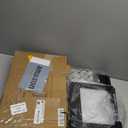 BAMBANG Bamboo Bread Box for Kitchen Countertop, Extra Large Farmhouse Bread Box with 4-Side Clear Panels, Wooden Bread Storage Container for Homemade Bread, Black