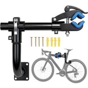 Wall Mounted Bike Repair Stand, Bike Work Stand, Bicycle Maintenance Rack for Road Mountain Bike, Road Bike, Space-Saving, 360 Swivel Clamp, Heavy-Duty Iron Construction