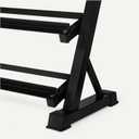 Amazon Basics 3-Tier Adjustable Dumbbell Weight Rack, Sturdy Steel Stand Only, Black