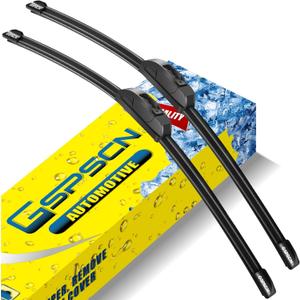 GSPSCN 26''+17'' Metal Base 2X Lifespan Windshield Wiper Blades (Pack of 2)OEM Quality Premium Original Quiet Wiper BladesStable All-Season J Hook Replacement Wipers