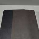 Faux Leather Placemats Set of 6, Black & Dark Brown