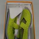 Veroders Women's Mary Jane Sneakers Flats Woven Elastic Wedge Sandals Lightweight Walking Shoes for Work Use, US 1